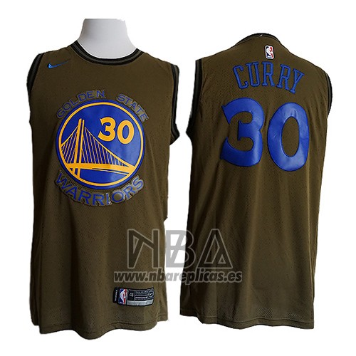 Camiseta Golden State Warriors Stephen Curry NO 30 Nike Verde